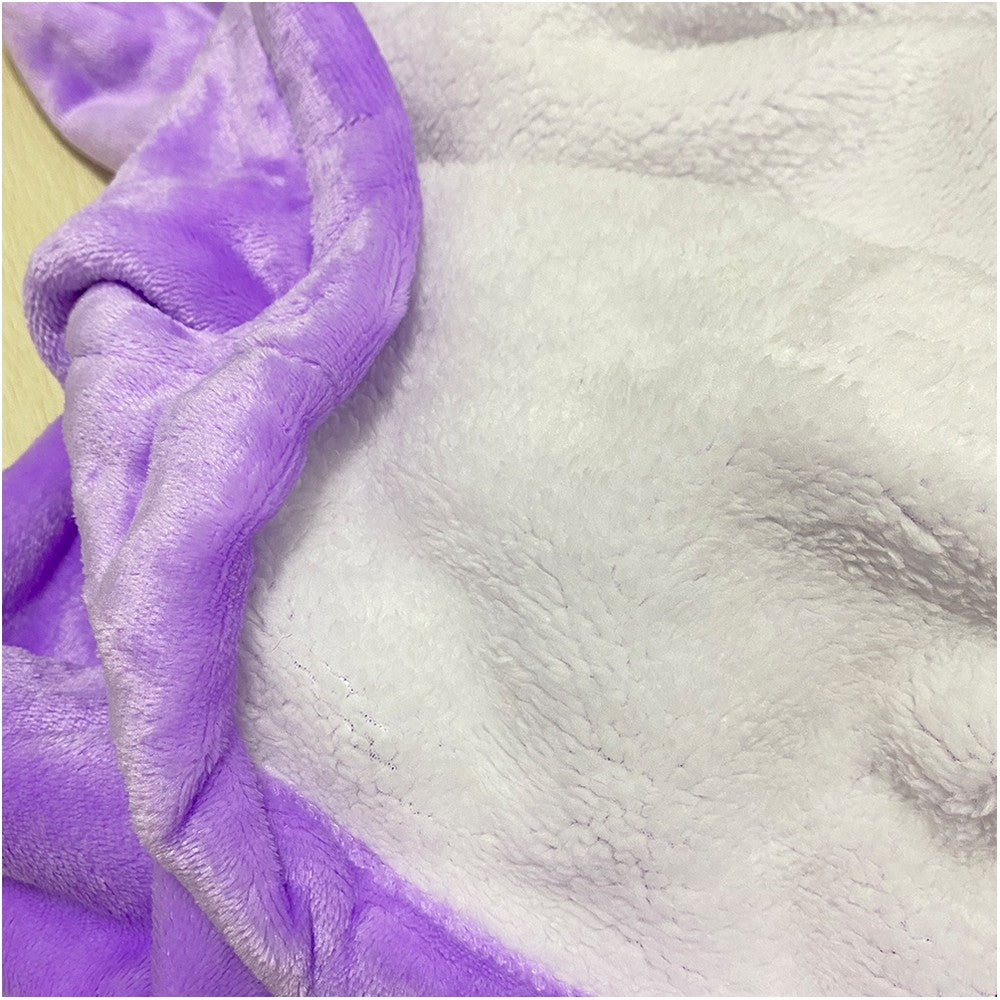 Purple Unisex Hoodie Blanket Hooded Oversized Wearable Throw Blanket