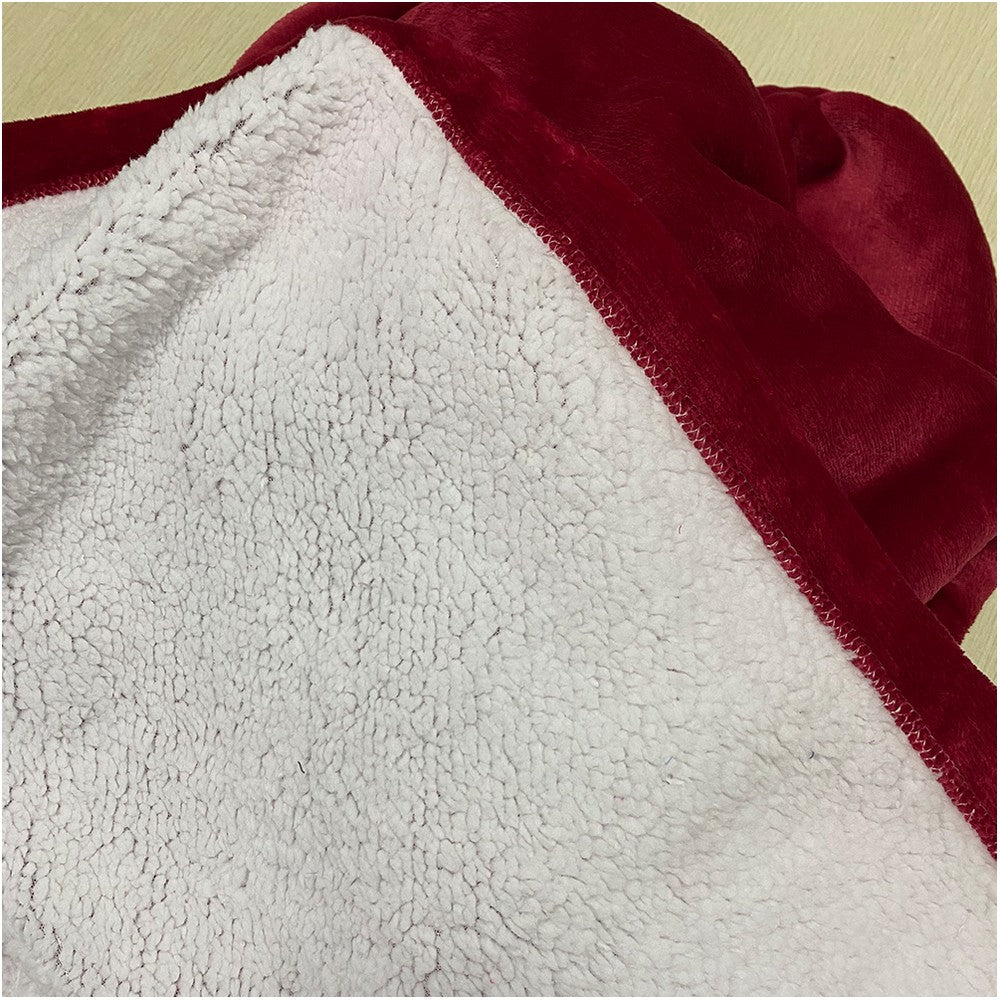 Red Unisex Hoodie Blanket Hooded Oversized Wearable Throw Blanket