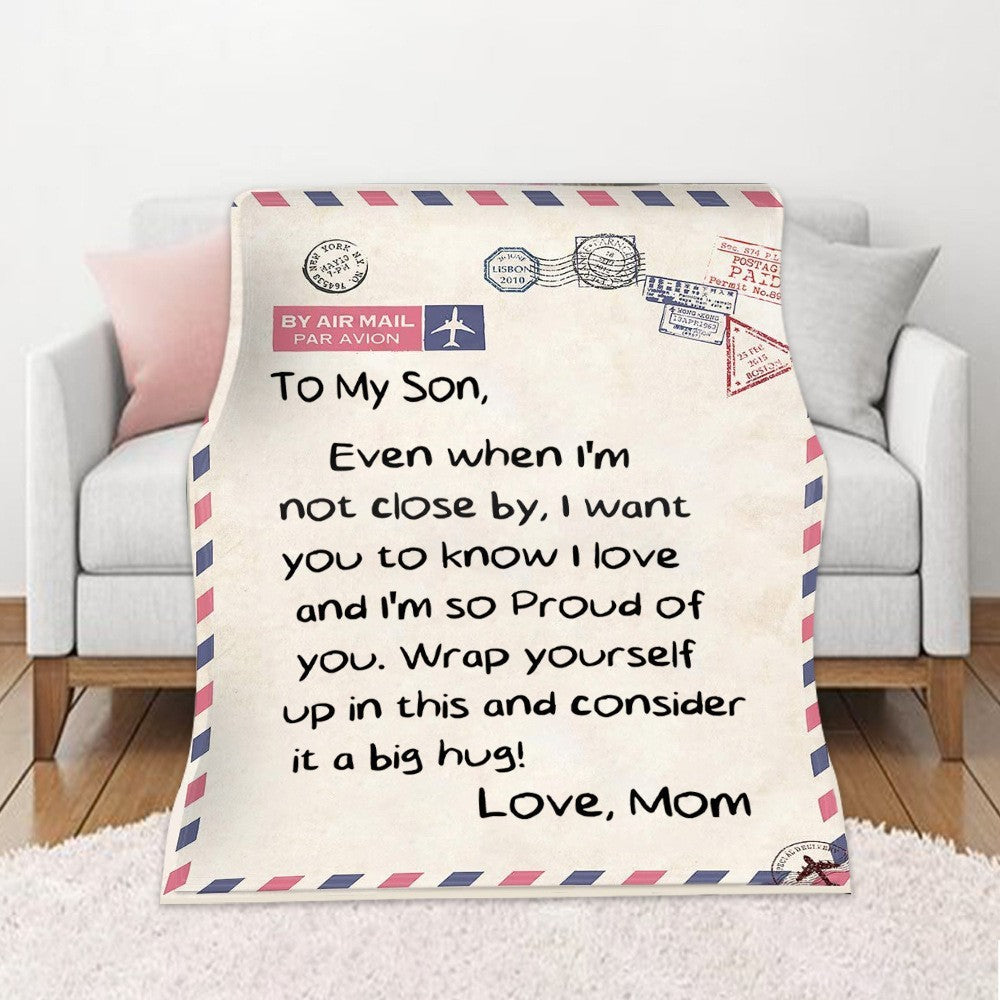 130x150cm Soft Flannel Throw Blanket To Son from Mom