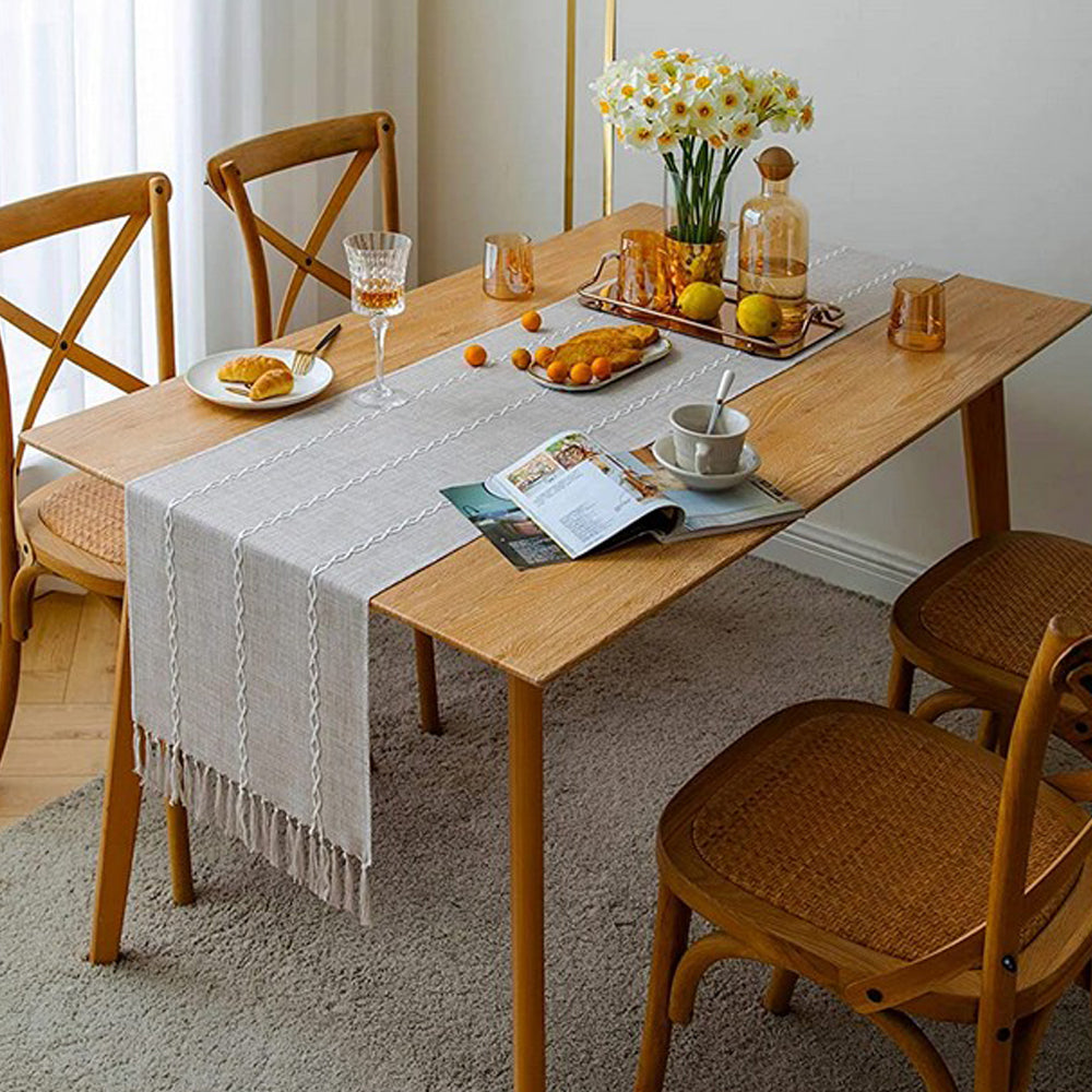 33x200cm Linen Table Runner Farmhouse Table Runner Coffee
