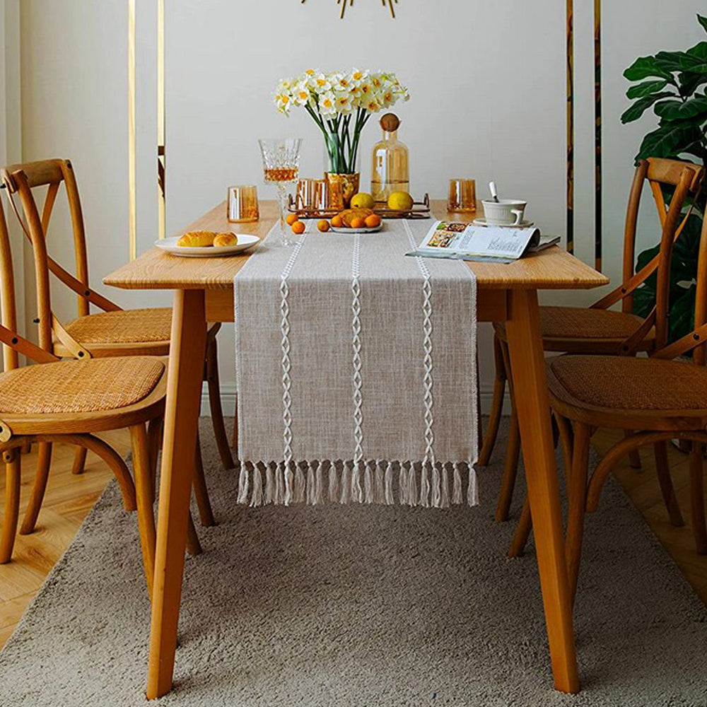 33x200cm Linen Table Runner Farmhouse Table Runner Coffee