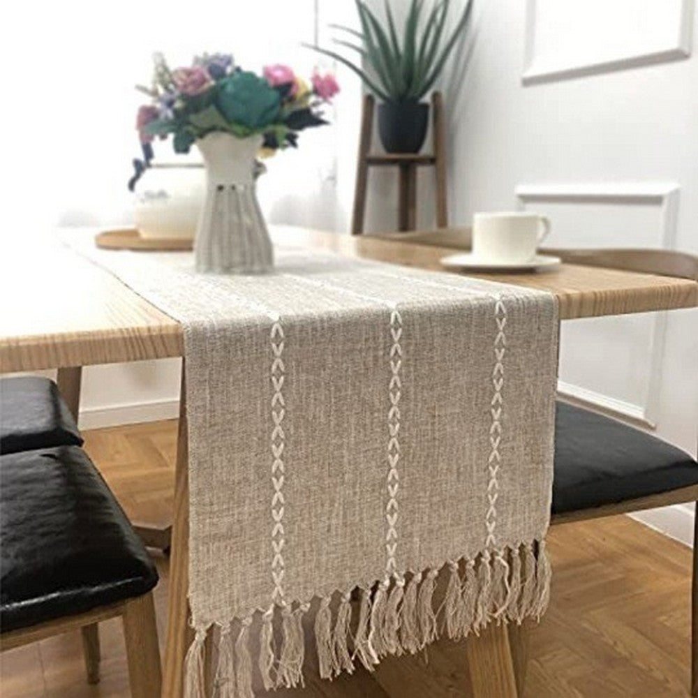 33x200cm Linen Table Runner Farmhouse Table Runner Coffee