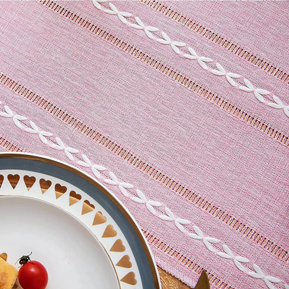 33x200cm Linen Table Runner Farmhouse Table Runner Pink