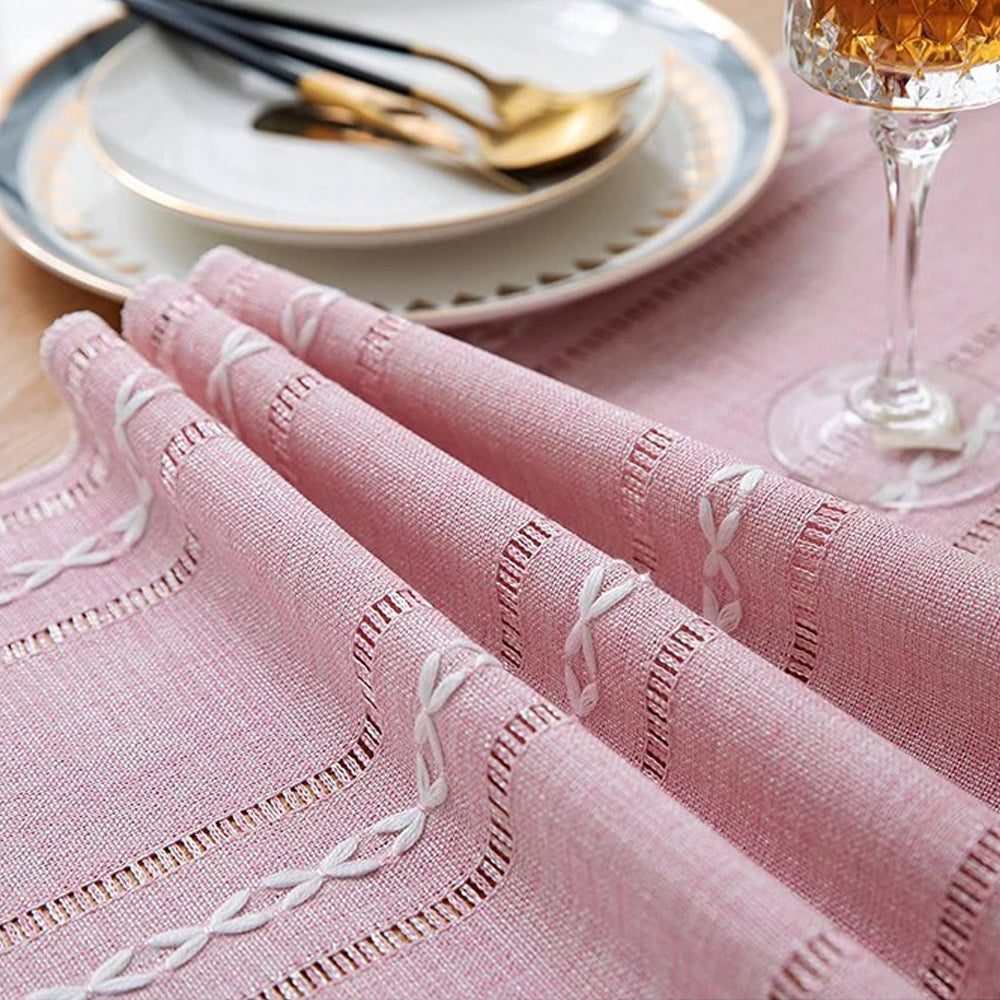 33x200cm Linen Table Runner Farmhouse Table Runner Pink