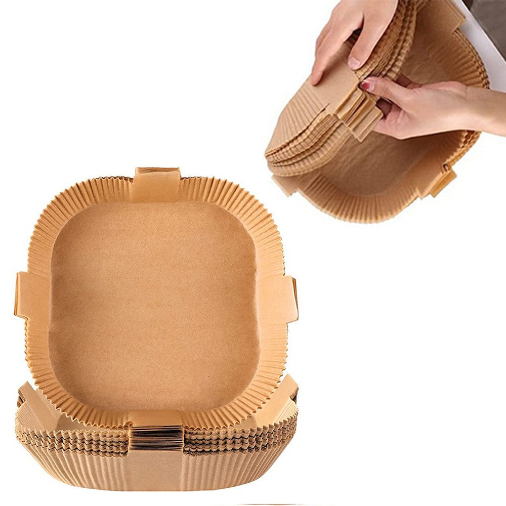 50Pcs 16x16cm Air Fryer Disposable Paper Liners Square Liners Baking Paper