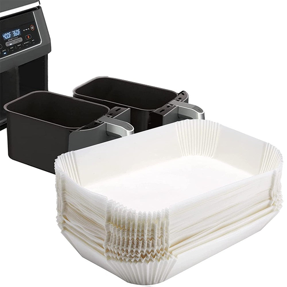 50Pcs Air Fryer Disposable Paper Liners Rectangle Liners Baking Paper White