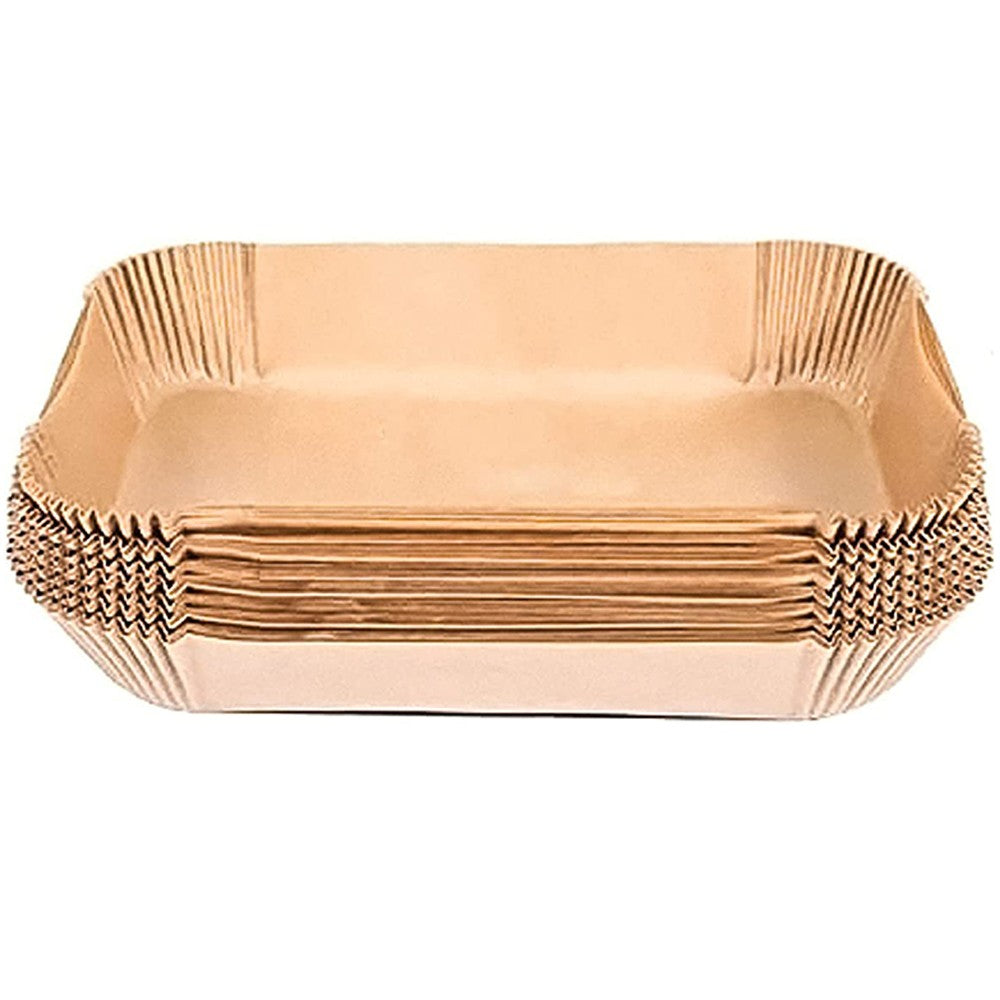 100Pcs Air Fryer Disposable Paper Liners Rectangle Liners Baking Paper Brown