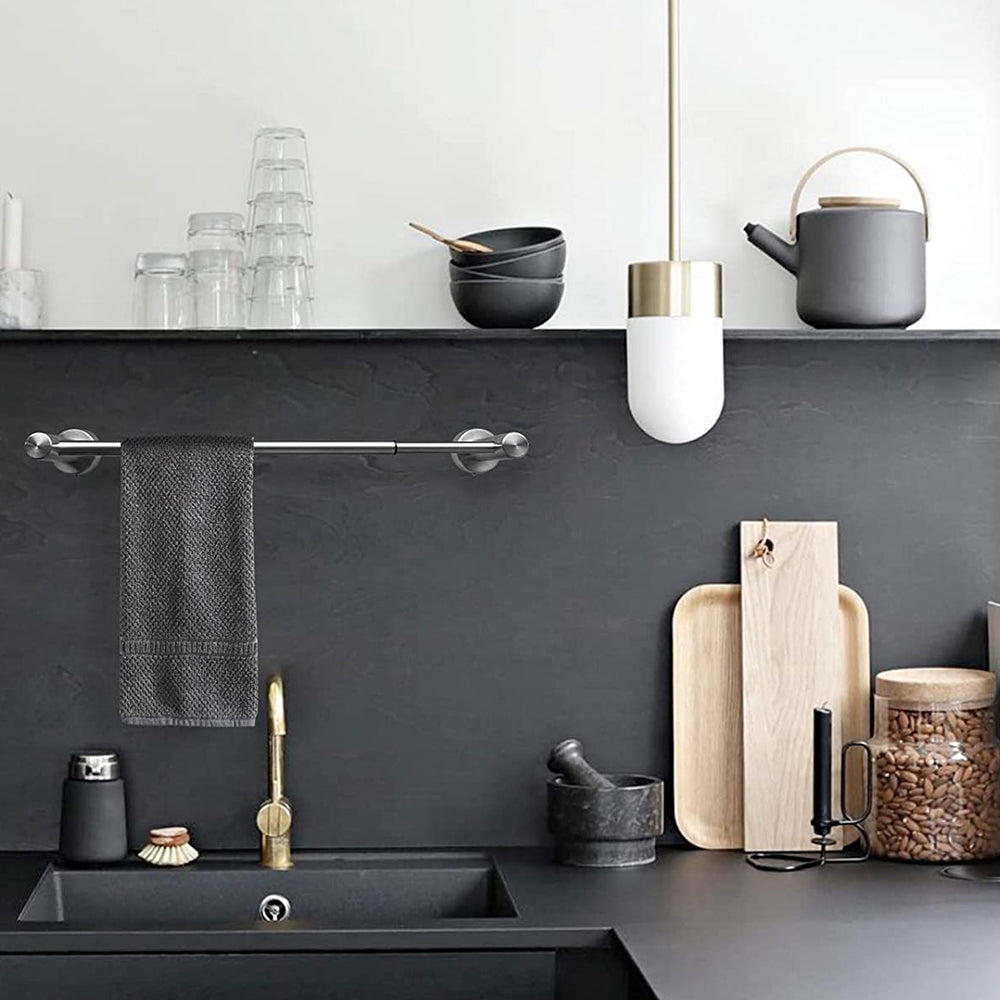 Adjustable Wall Mounted Bathroom Double Bath Towel Rail Bar