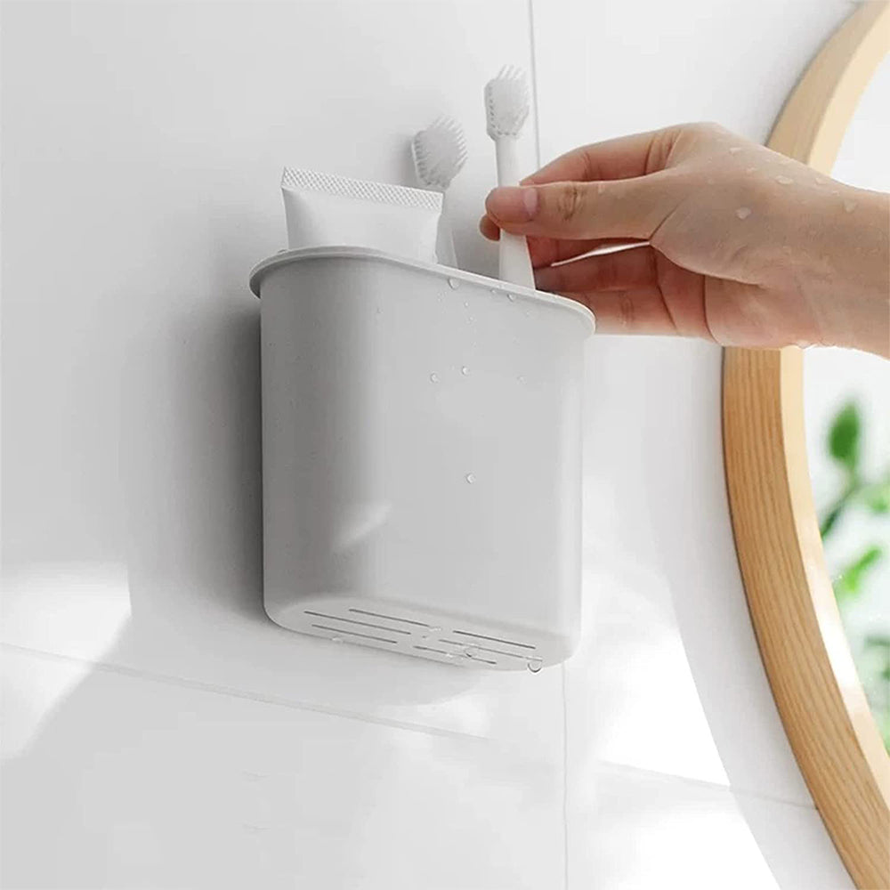 2Pcs Wall Mount Toothbrush Holder