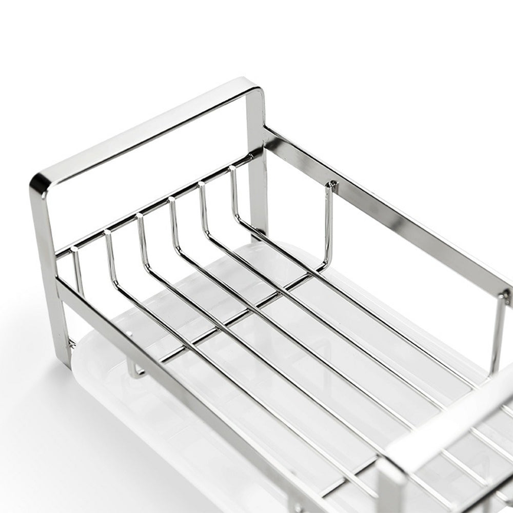 Kitchen Sink Brush Sponge Holder with Drain Tray