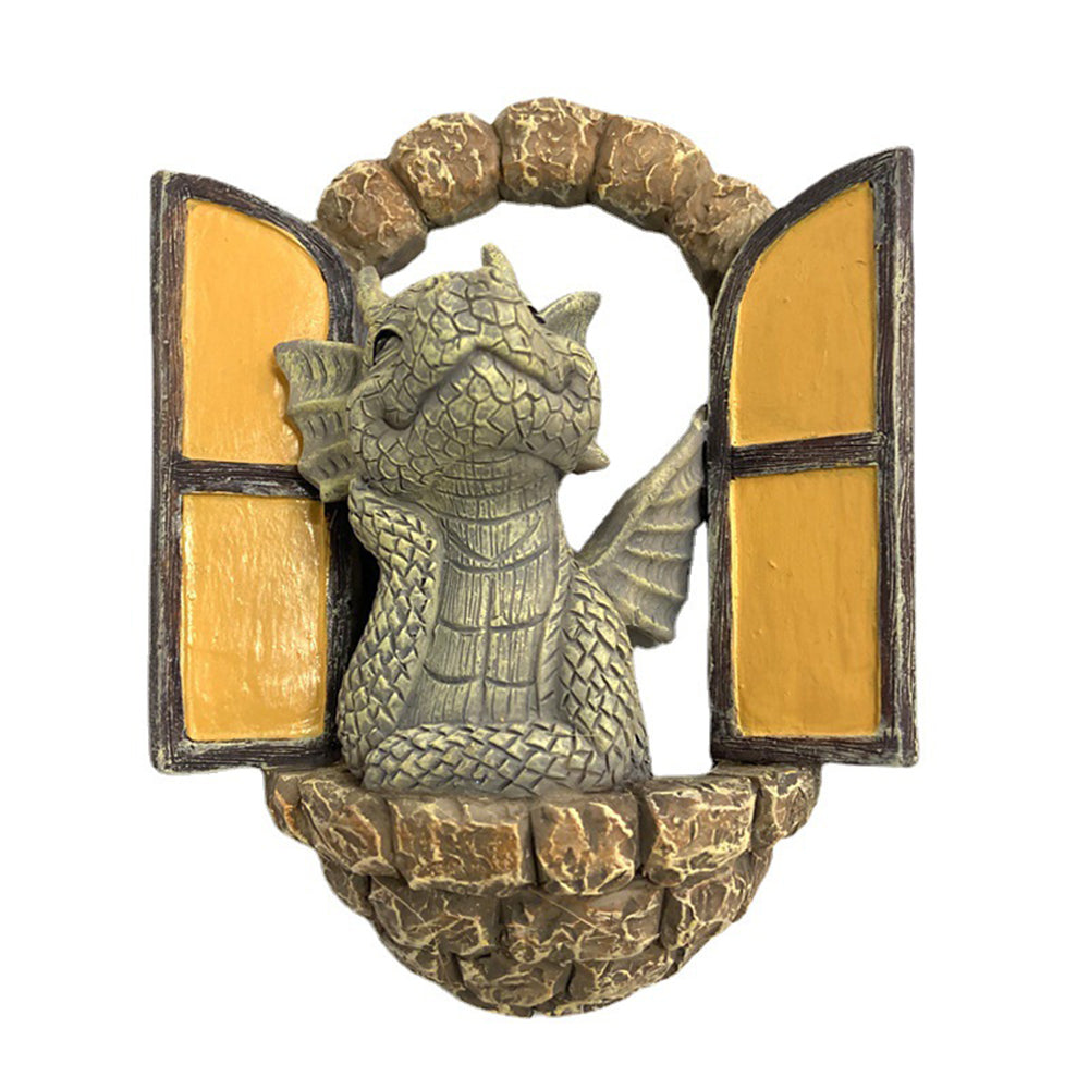 Courtyard Dragon Gate Resin Statue Sculpture Style 1