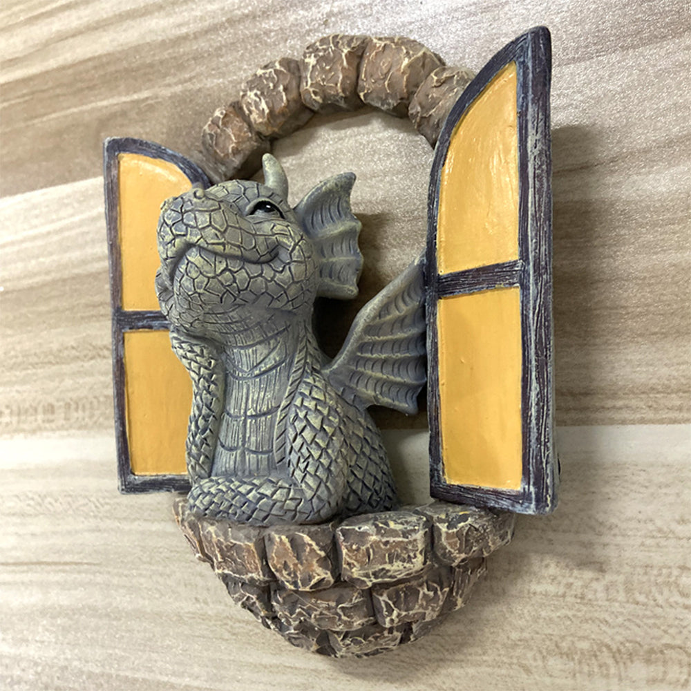 Courtyard Dragon Gate Resin Statue Sculpture Style 1