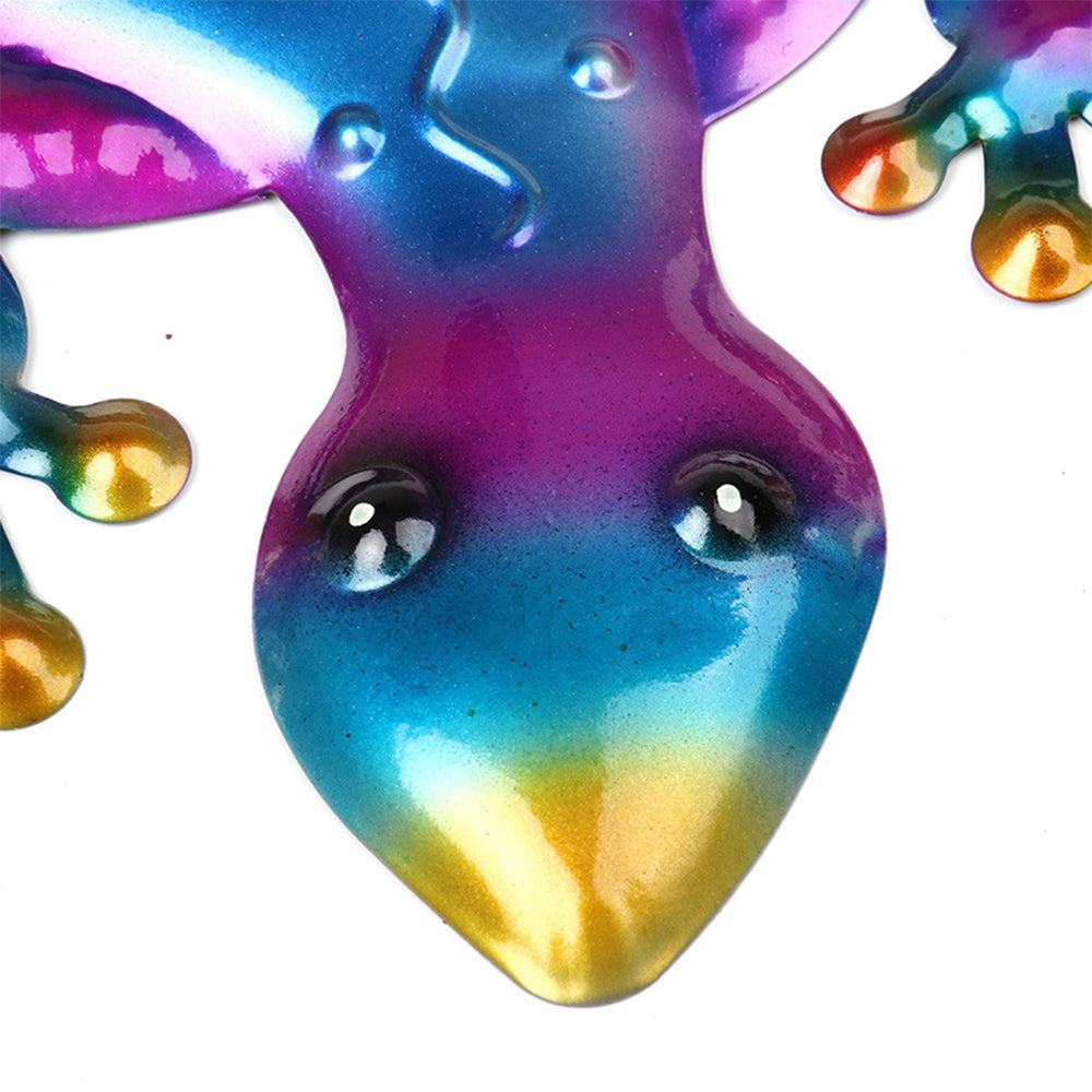 3Pcs Metal Lizard Hanging Wall Sculpture