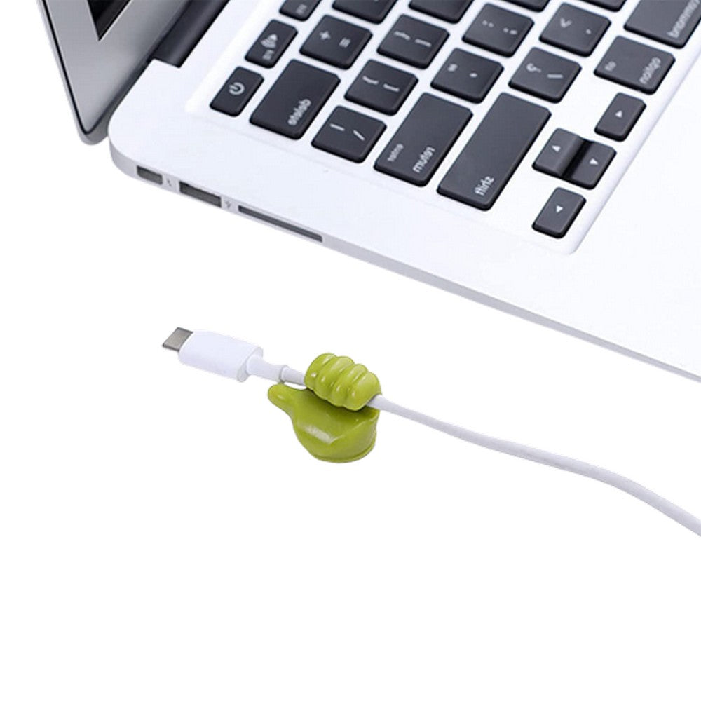 10Pcs Adhesive Silicone Thumb Cable Clip Random Color