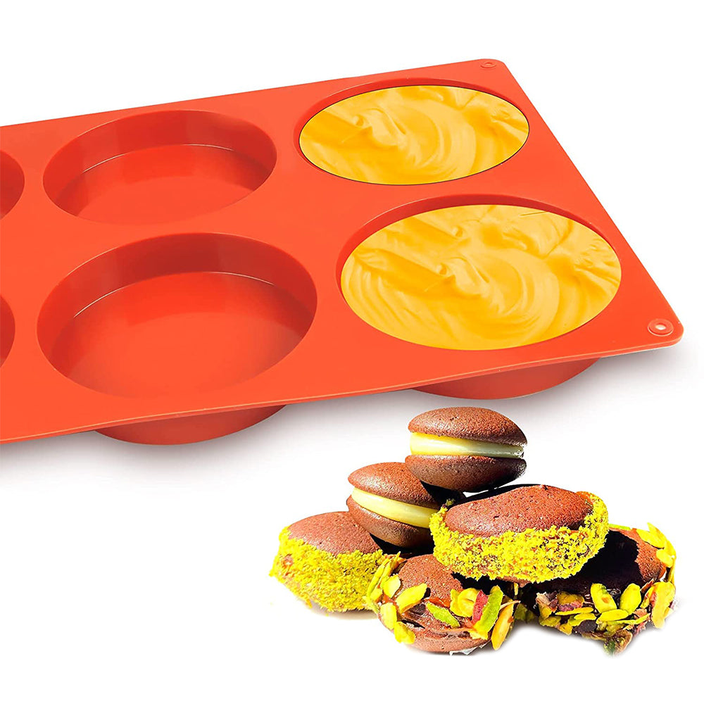 2 X Reusable Non-Stick Baking Mold Cake Mold Round Silicone Mold