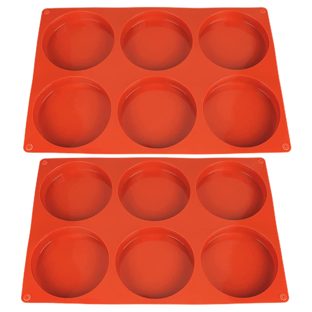 2 X Reusable Non-Stick Baking Mold Cake Mold Round Silicone Mold