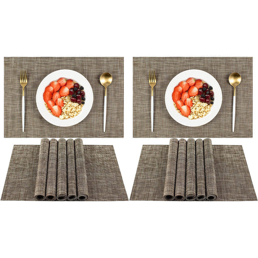 12 X Waterproof Washable Dining Table Placemats Coffee