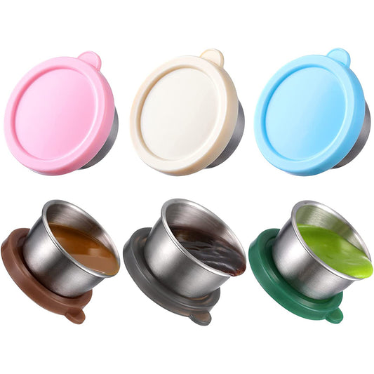 6pcs Set Salad Dressing Container with Lids