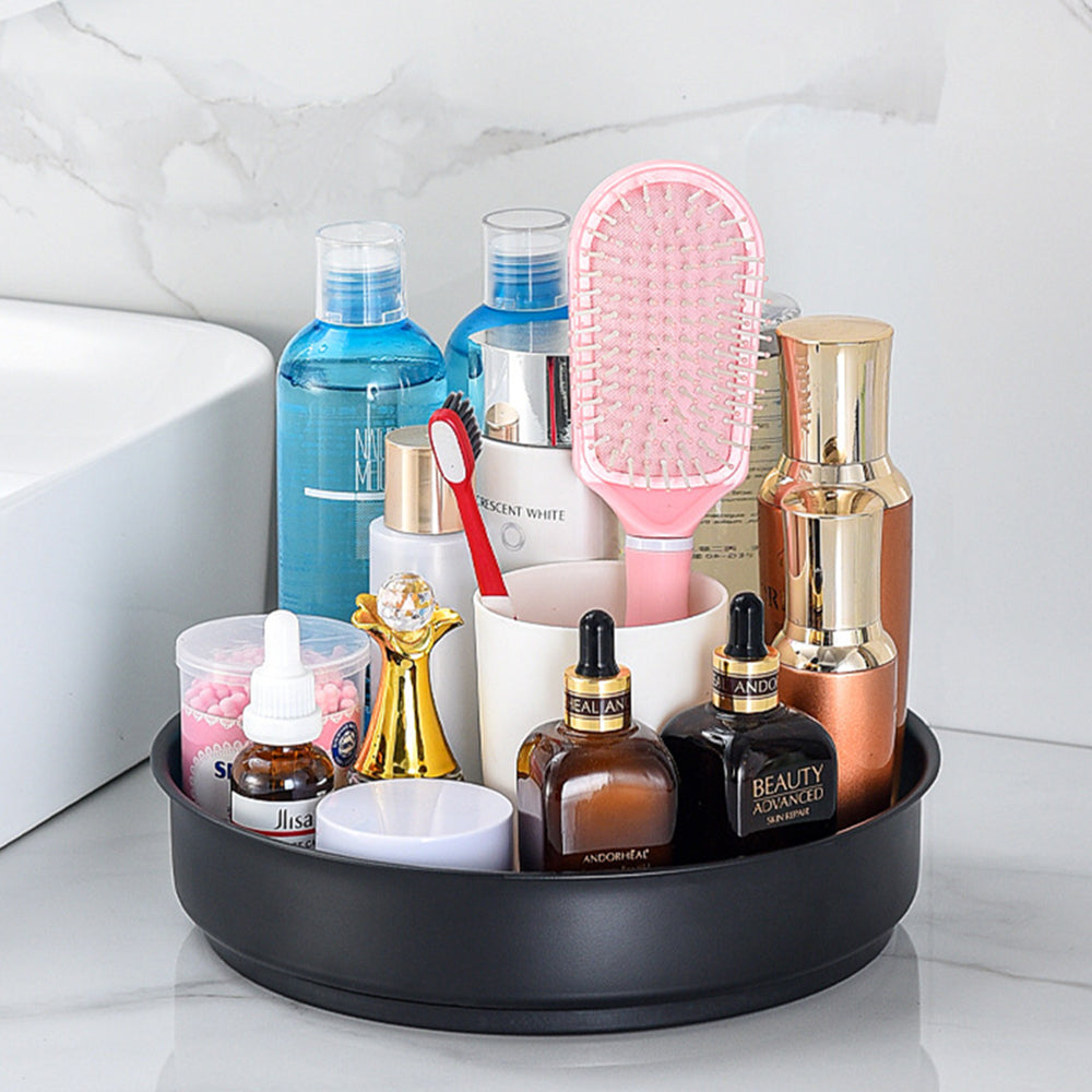 2Pcs Rotating Spice Rack Cabinet Turntable Organizer Tray