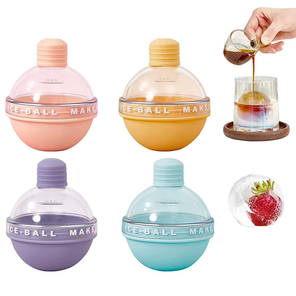 4Pcs Silicone Ice Cube Maker Mold Ice Ball Tray