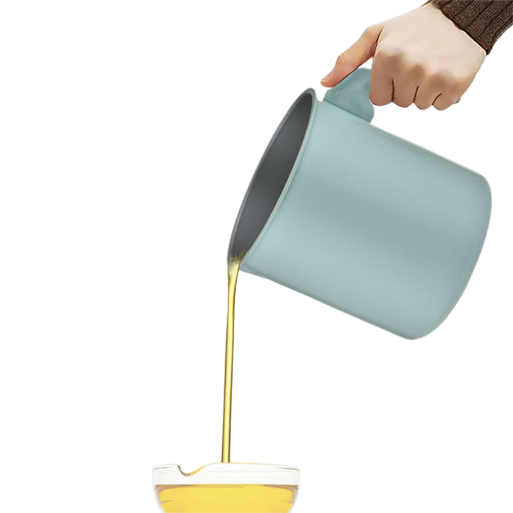 Small Oil Cruet Oil Dispenser Container with Oil Strainer Green