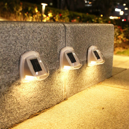 4Pcs LED Solar Light Garden Yard Lights Warm Light