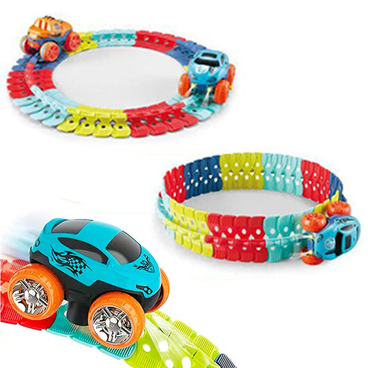 Set of 49Pcs Electric Bendable Race Car Track Toy