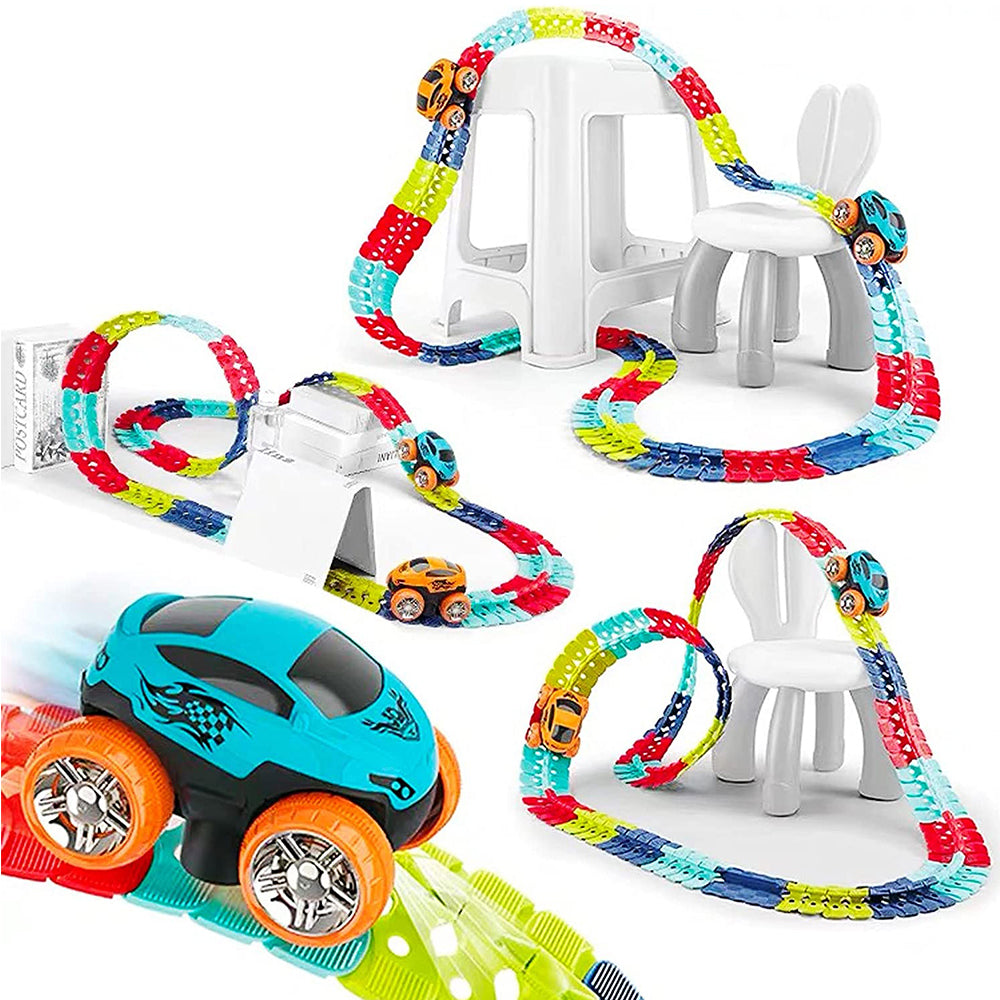 Set of 188Pcs Electric Bendable Race Car Track Toy