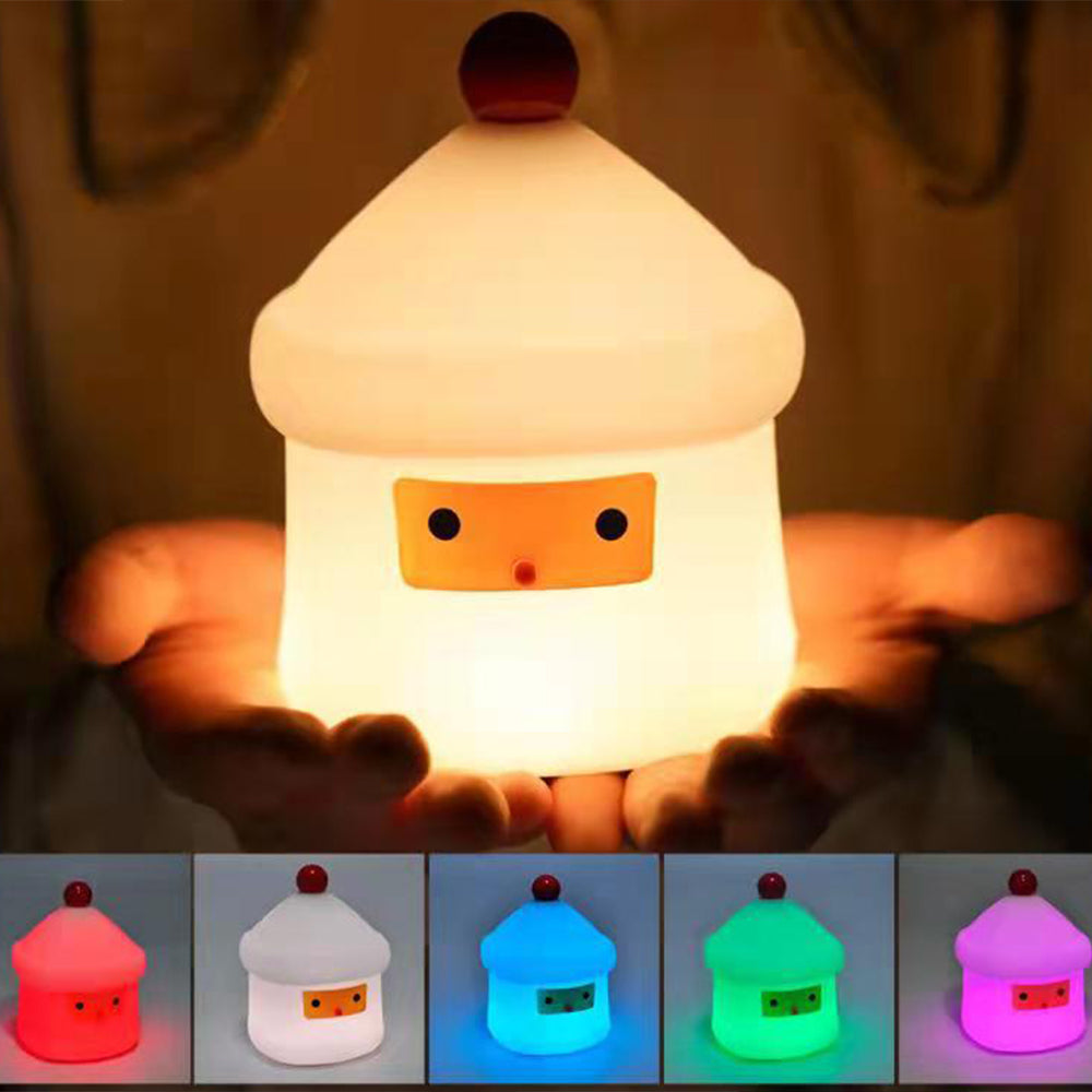 1X Silicone Christmas House Night Light Xmas Decor