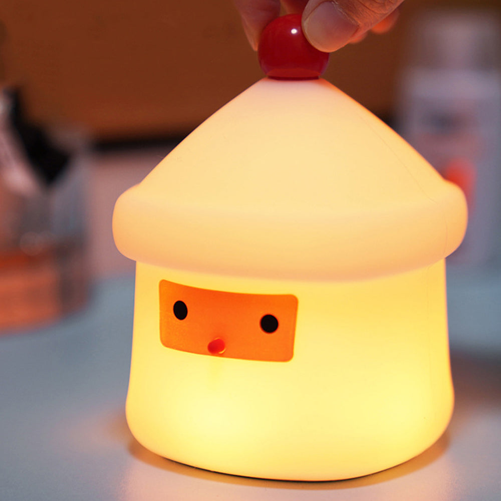 1X Silicone Christmas House Night Light Xmas Decor
