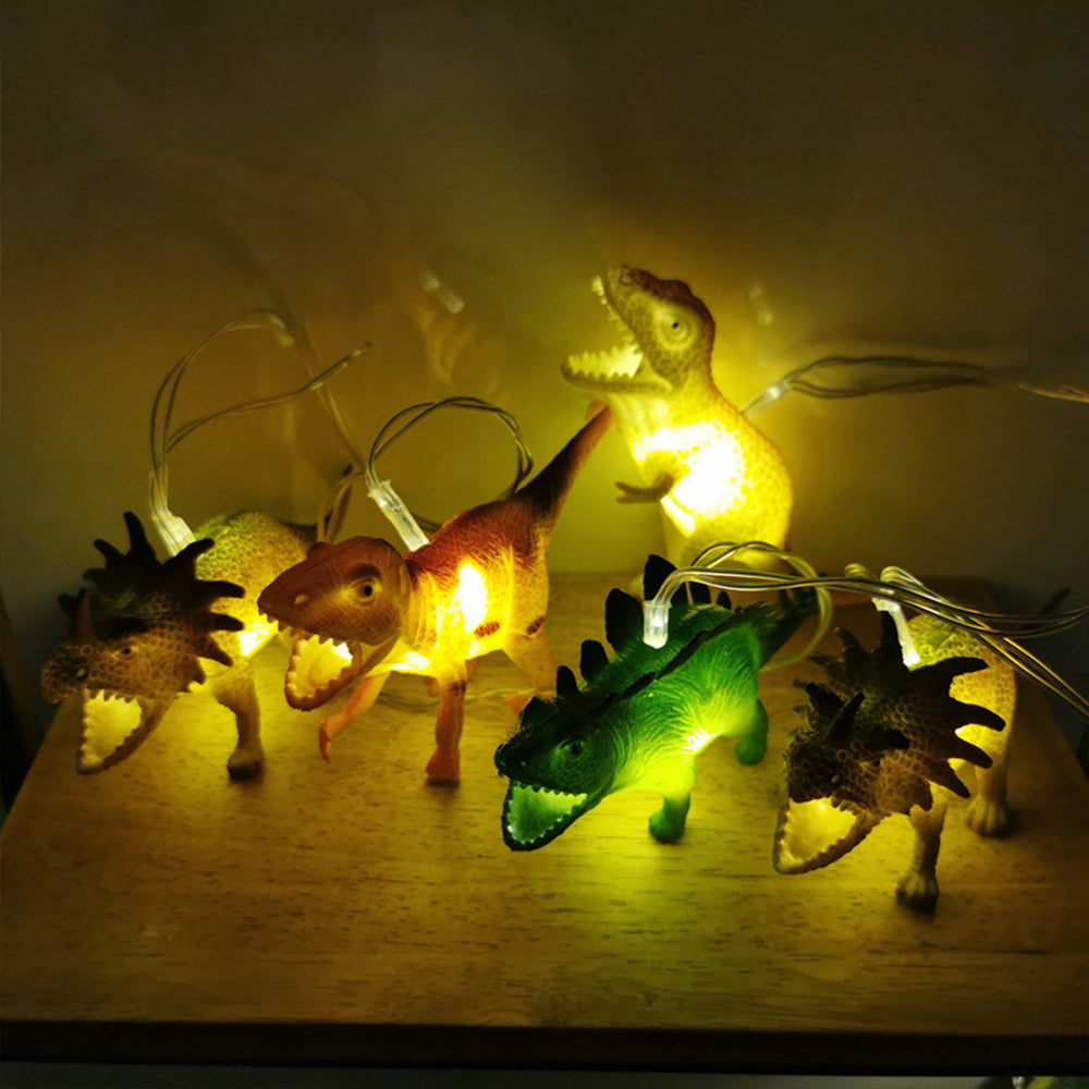 1X Battery Operated LED Dinosaur String Lights