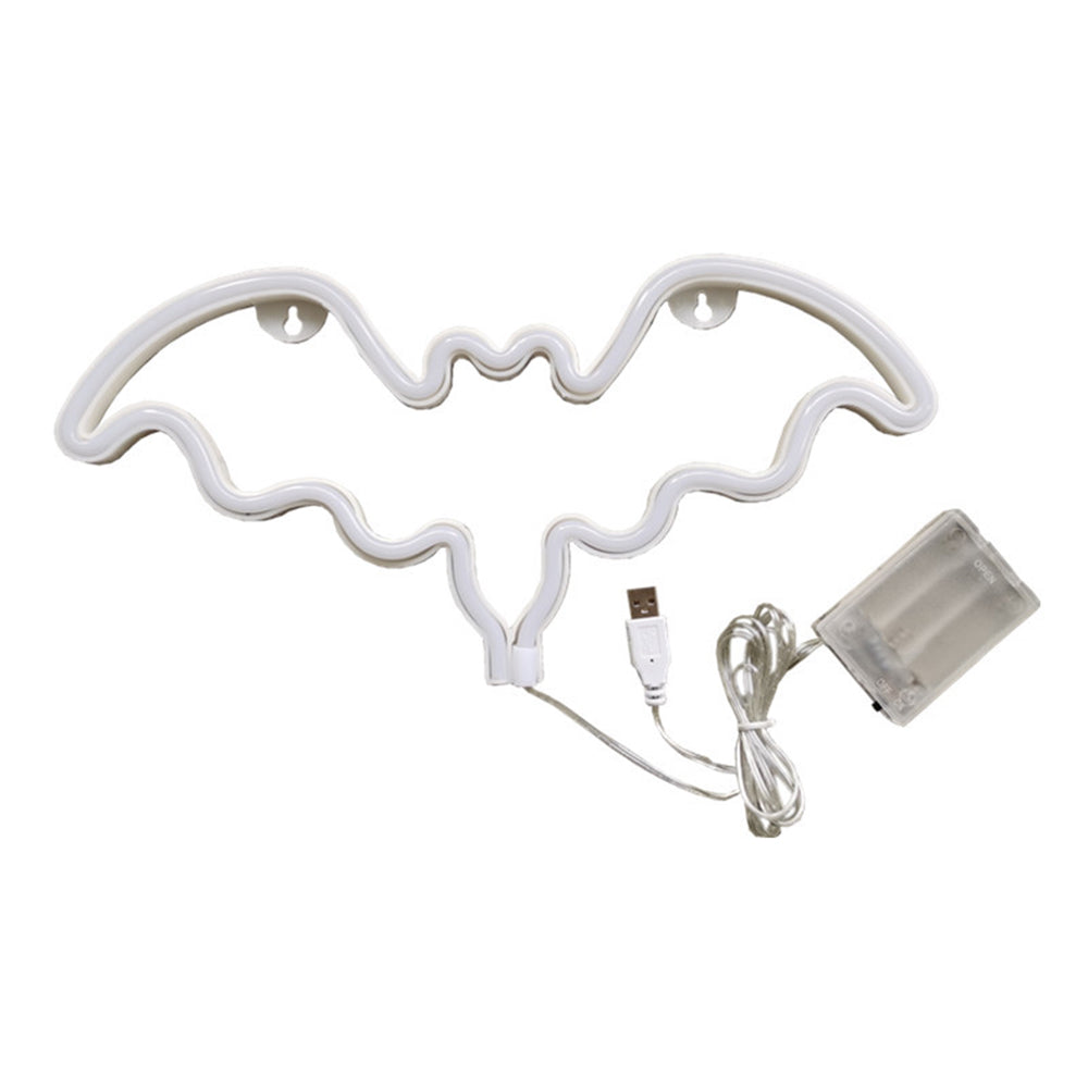 LED Bat Shaped Neon Signs Lights Warm Lights