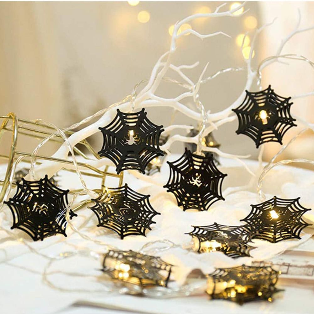 1Pcs 2M Halloween Spider Web String Light