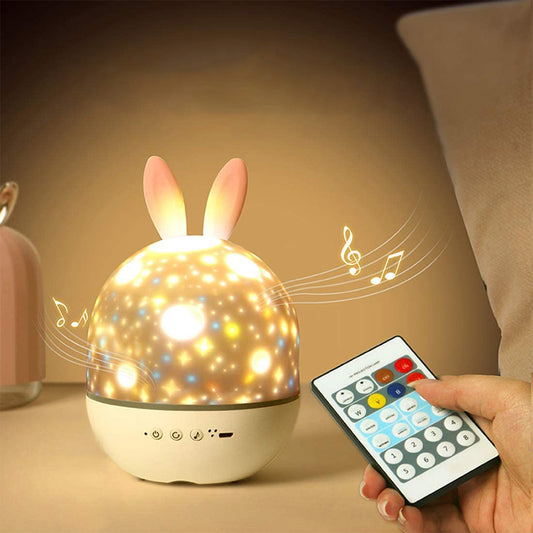 3 in 1 Rotating Projector Light Rabbit Music Box