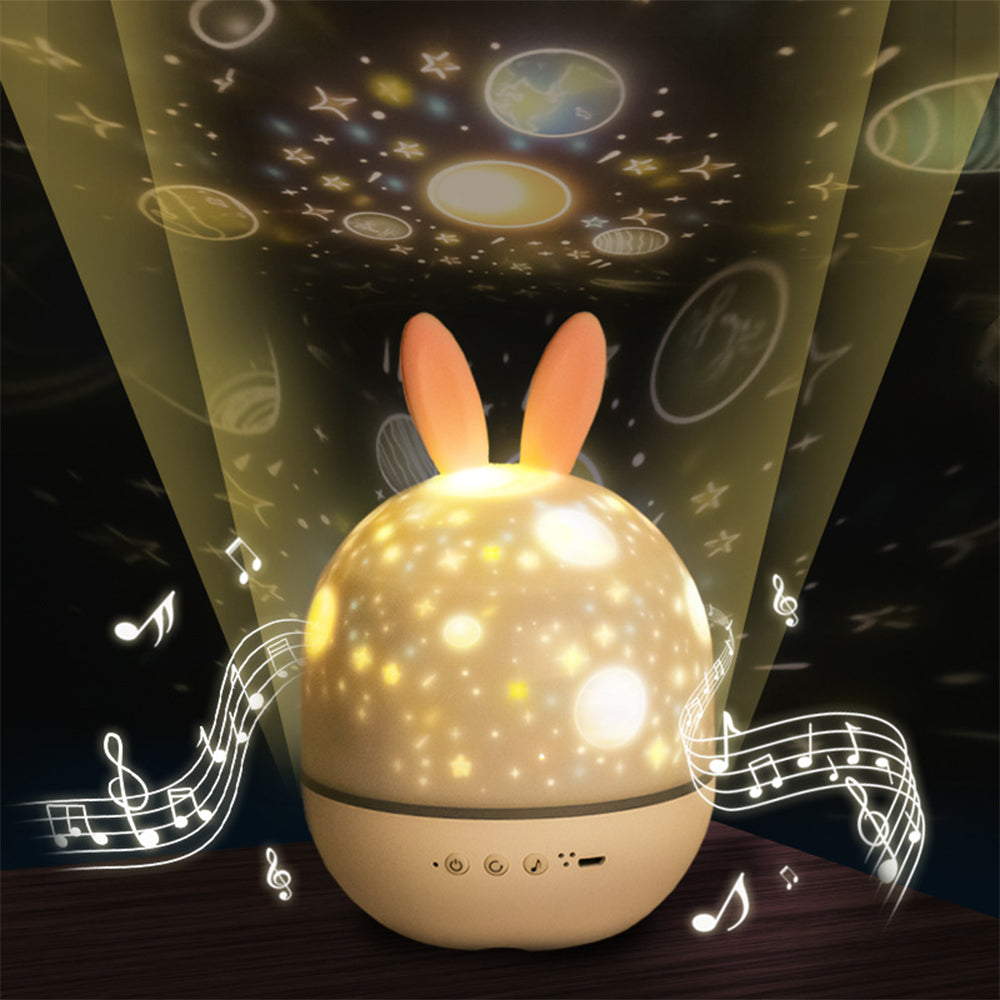 3 in 1 Rotating Projector Light Rabbit Music Box