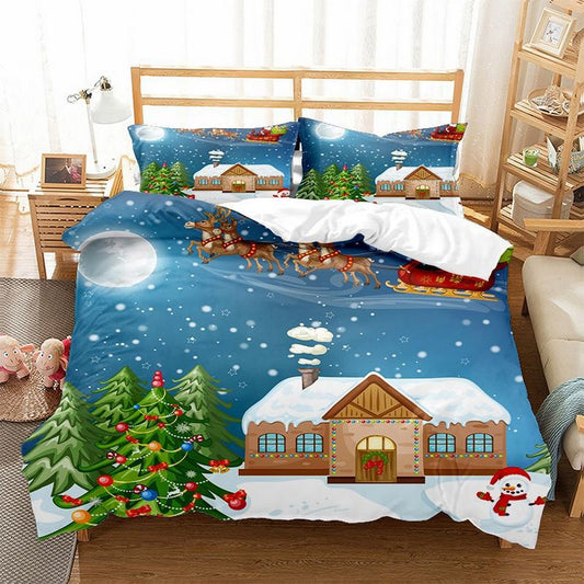 Christmas Double Size Quilt Cover Bedding Set Style 3