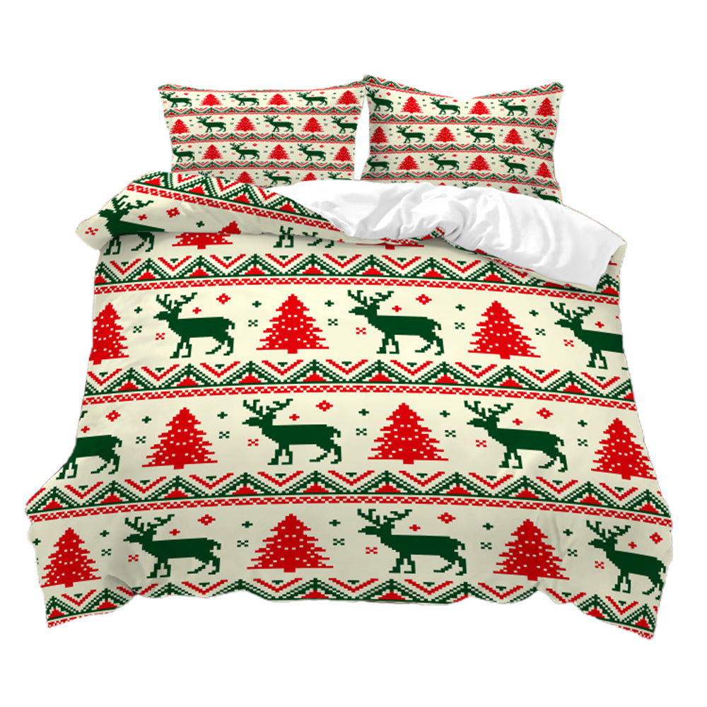 Christmas King Size Quilt Cover Bedding Set Style 4