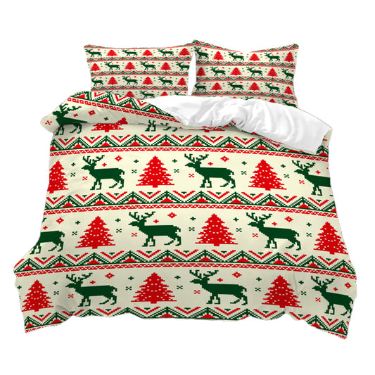 Christmas Queen Size Quilt Cover Bedding Set Style 4