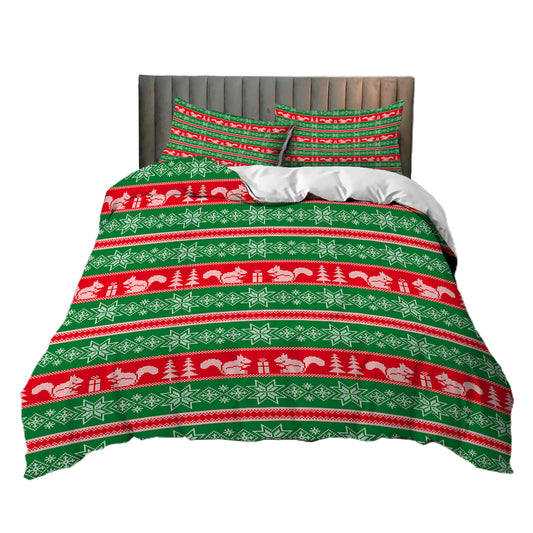 Christmas Double Size Quilt Cover Bedding Set Style 5