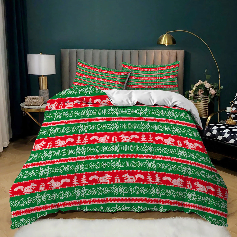 Christmas Single Size Quilt Cover Bedding Set Style 5