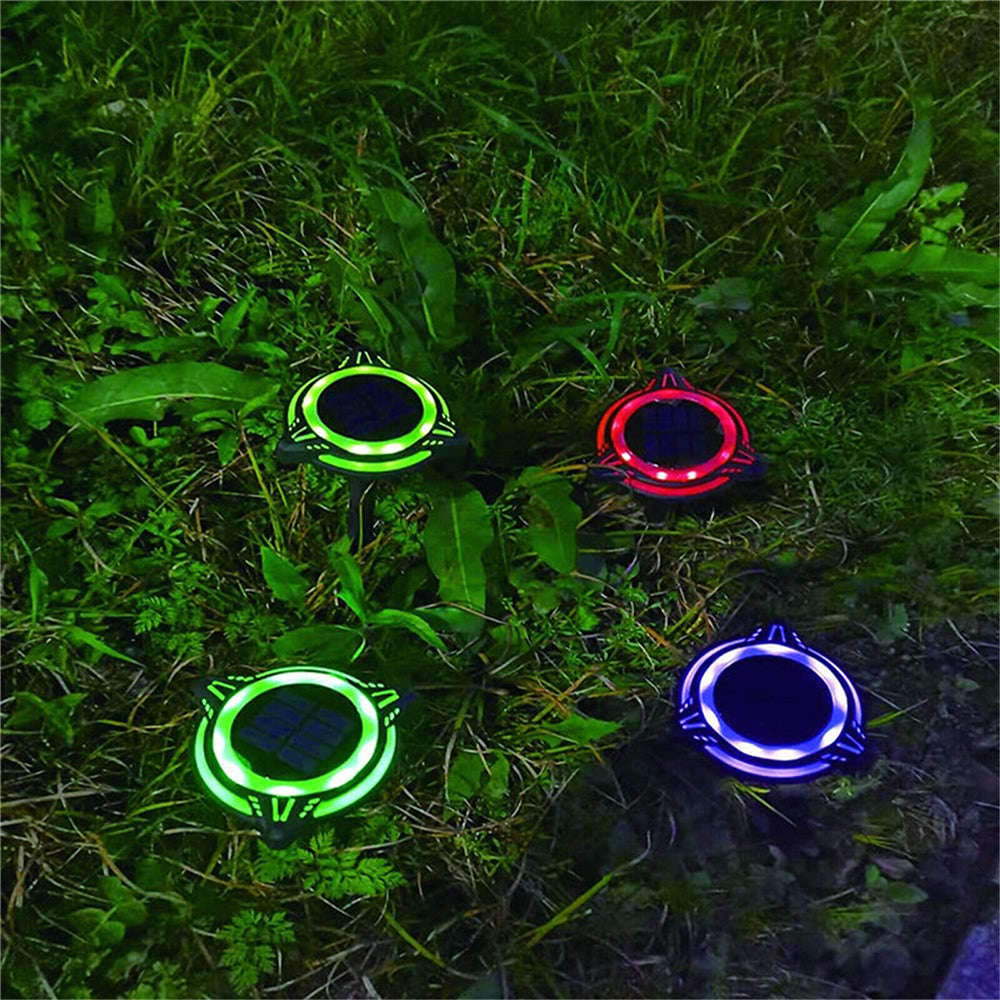 2Pcs Solar Ground Light Outdoor Garden Lamp Style 2