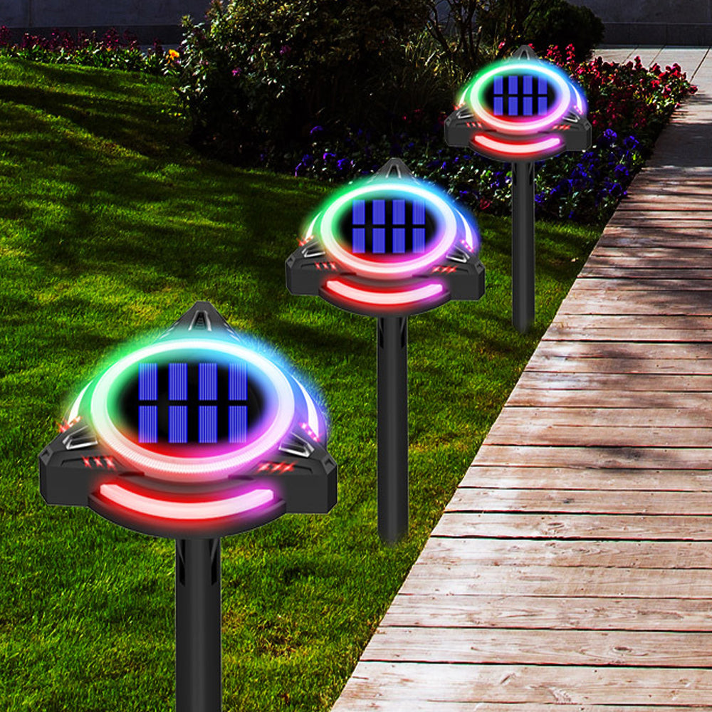2Pcs Solar Ground Light Outdoor Garden Lamp Style 2