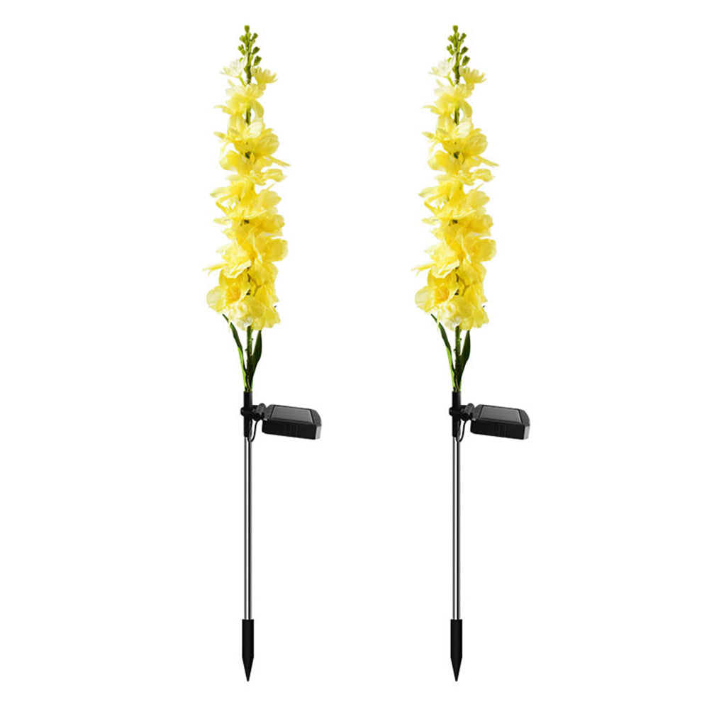 2Pcs Solar Hyacinth Flower Lights Garden Stake Lights