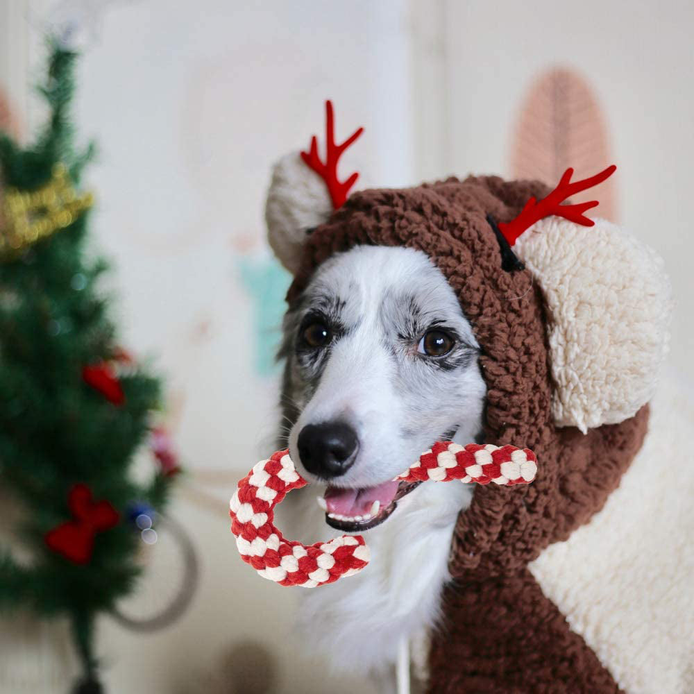 6 X Christmas Dog Toy Puppy Toy Pet Squeaky Toys Plush Chew Squeaker