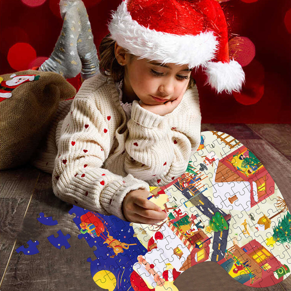 2 X Christmas Socking Jigsaw Puzzle Xmas Jigsaw Puzzles Games