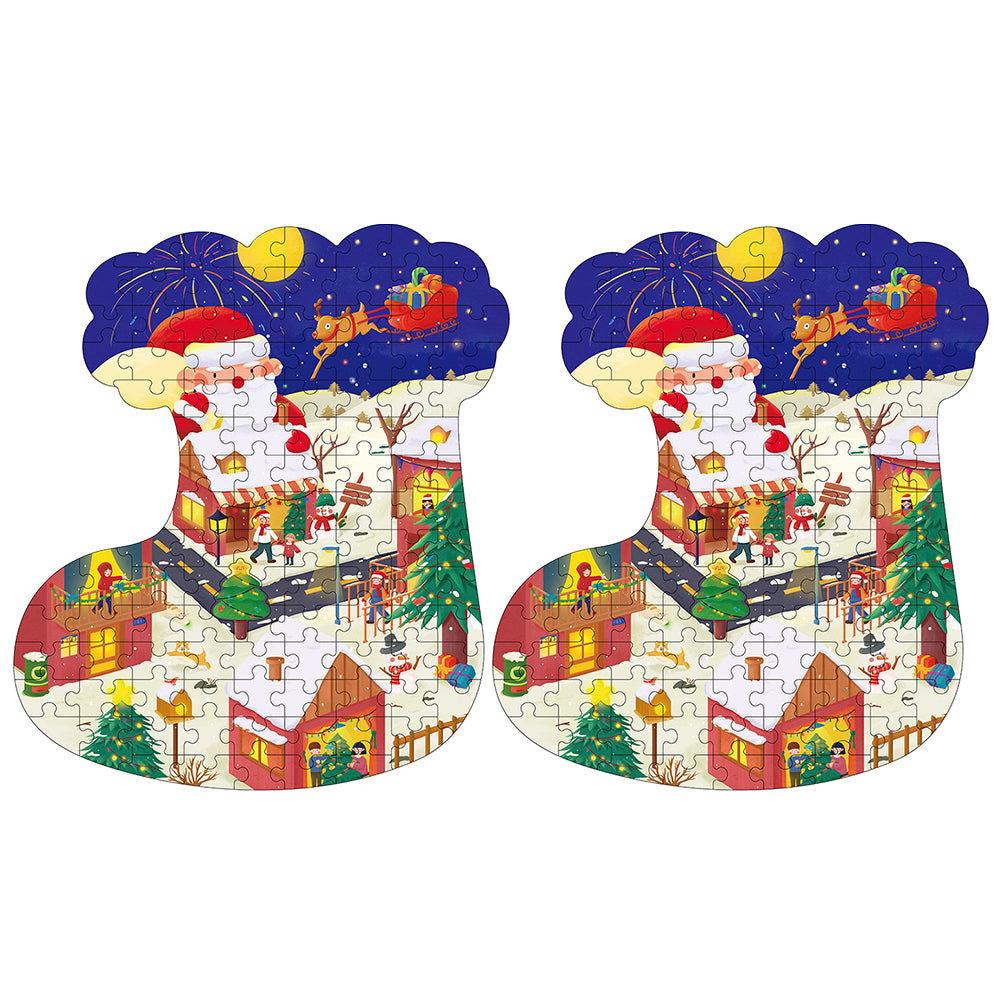 2 X Christmas Socking Jigsaw Puzzle Xmas Jigsaw Puzzles Games