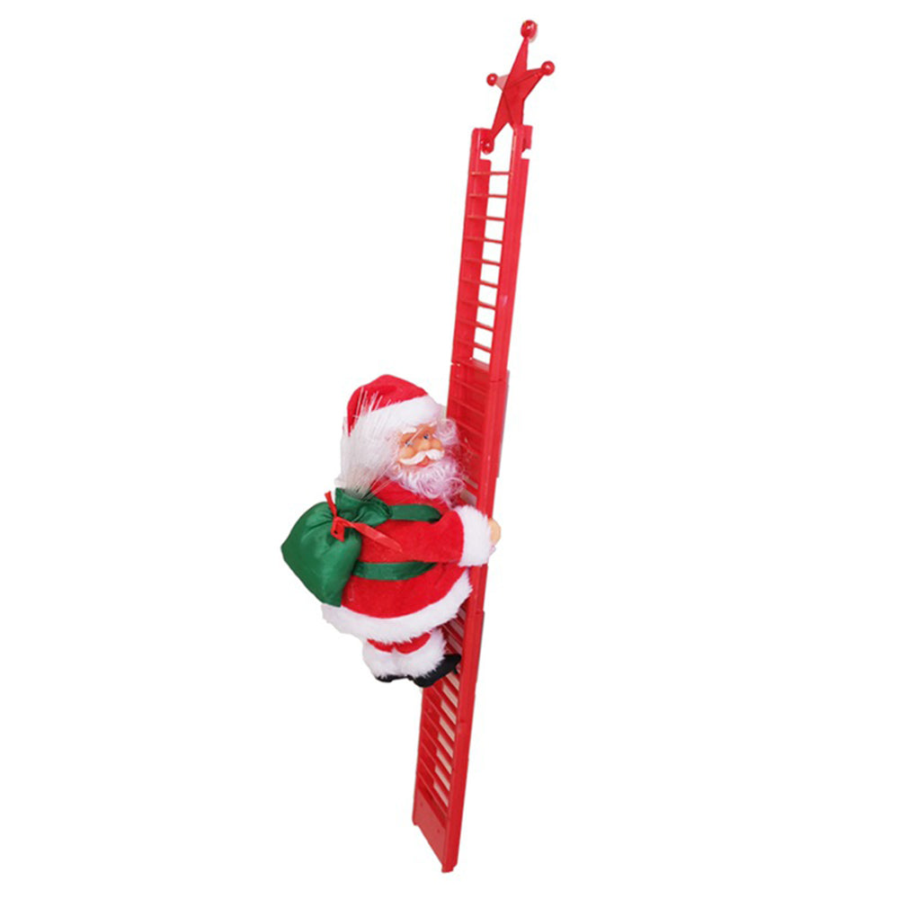 Christmas Electric Climbing Santa Claus Climbing Ladder Decor Style 1