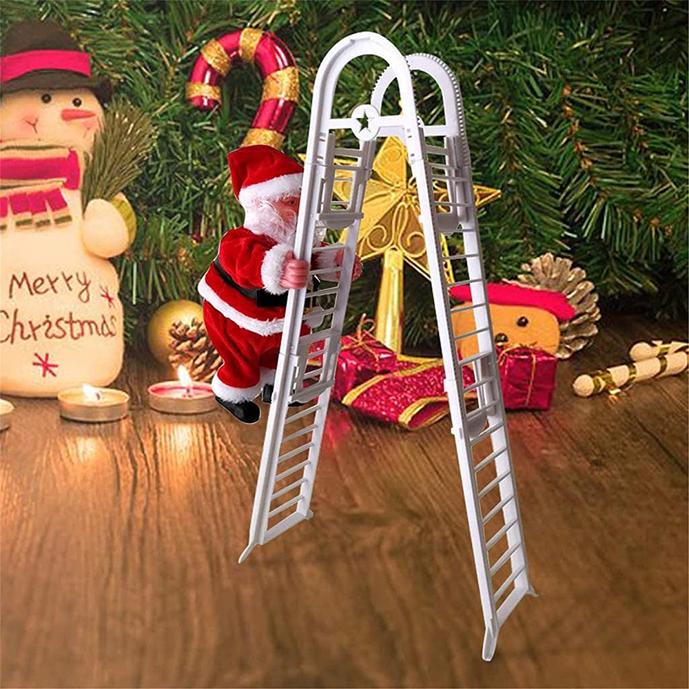 Christmas Electric Climbing Santa Claus Climbing Ladder Decor Style 2