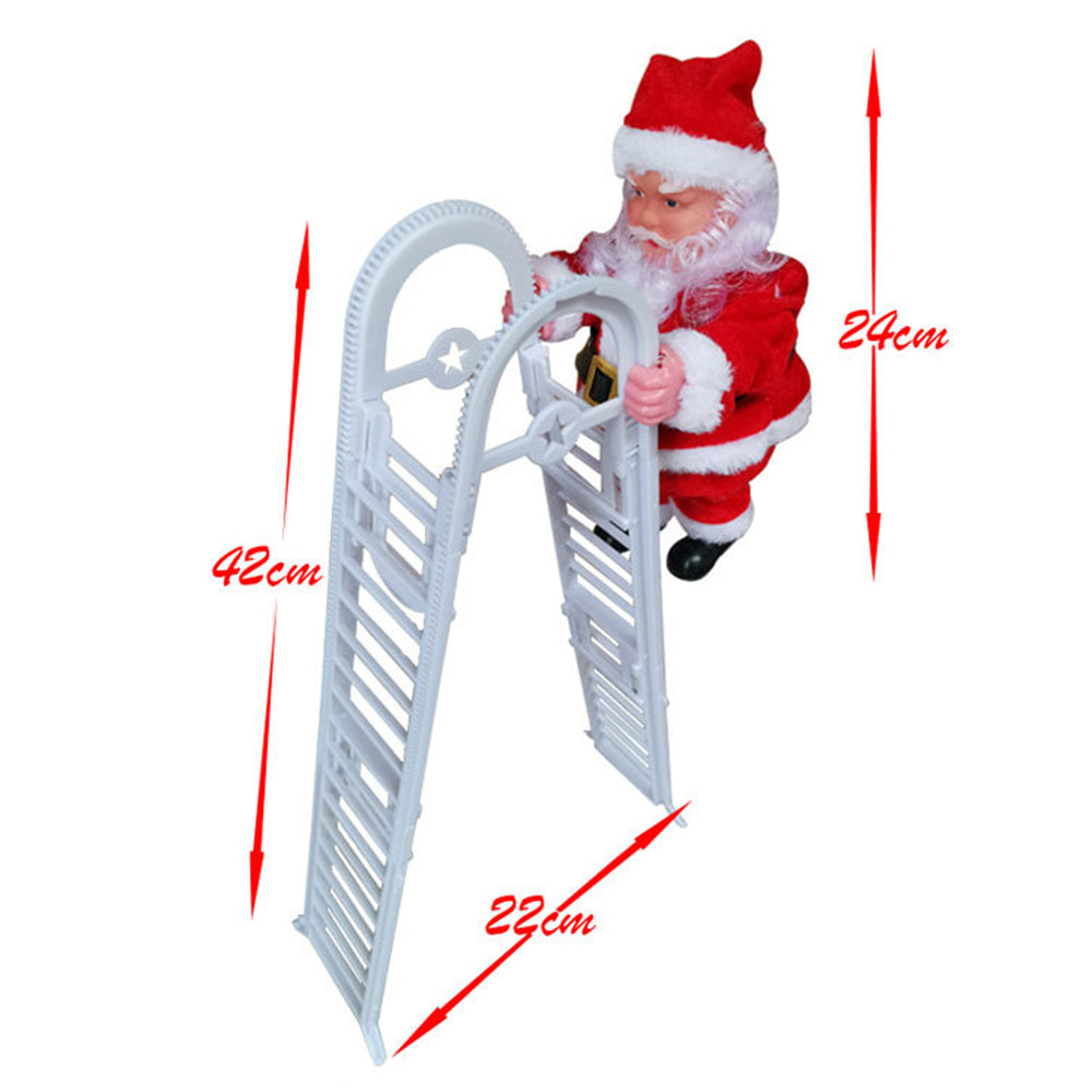 Christmas Electric Climbing Santa Claus Climbing Ladder Decor Style 2