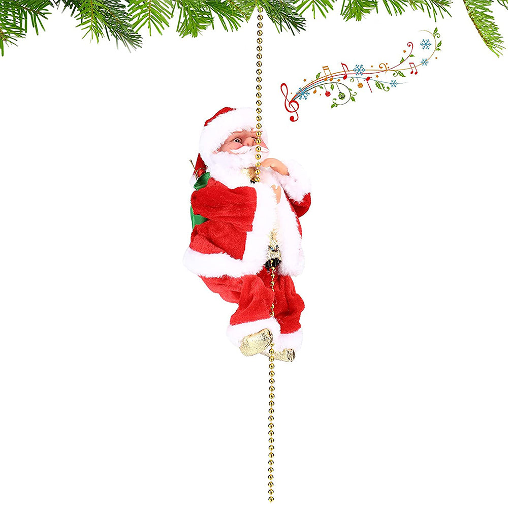 Christmas Electric Climbing Santa Claus Climbing Ladder Decor Style 3